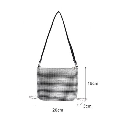 Rhinestone WOMEN Crossbody Bag Diamonds Fashion New Ladies Fanny Dinner Party Chain Shoulder Handbag