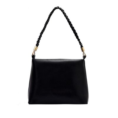 Fashion Vintage Solid Color PU Leather WOMEN Handbag Woven Strap Tote Ladies  Elegant Underarm Shoulder Bag Tote Bolsas