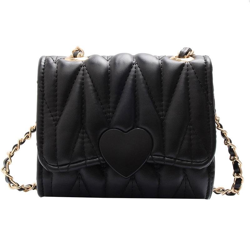 Fashion Trend Little Girls Messenger Bag Small Crossbody Purse Travel Satchel PU Handbags with Cute Heart Snap Closure