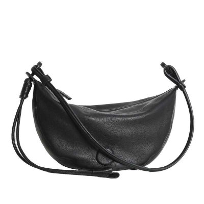 Czarne torby na ramie dla kobiet torba z prawdziwej skory przepasana Hobos projektant codzienna podroz pojedyncza torba damska Messenger