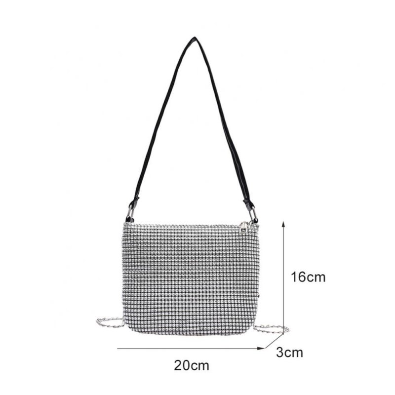 Rhinestone WOMEN Crossbody Bag Diamonds Fashion New Ladies Fanny Dinner Party Chain Shoulder Handbag