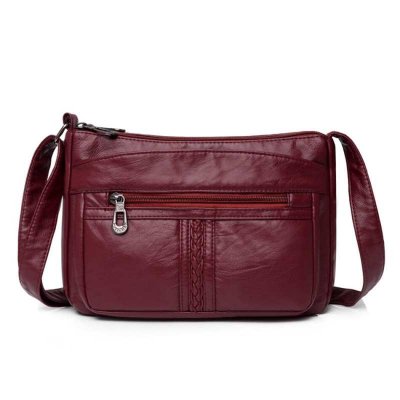 Torba damska w stylu letnim moda torba na ramie Super miekka skora torby Crossbody dla kobiet 4 kieszenie Sac A Main New