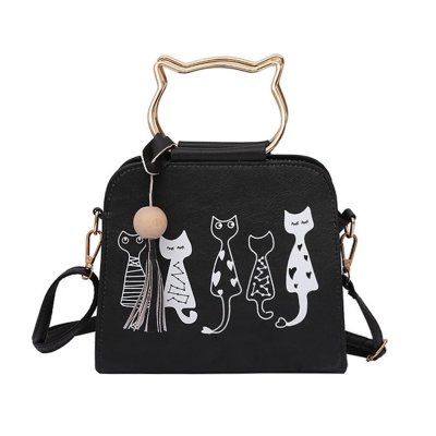 Patchwork Animal Messenger Bag WOMEN Handbags Cat Rabbit Pattern Shoulder Bag Exquisite Girls Original Portable Handbag New t2p