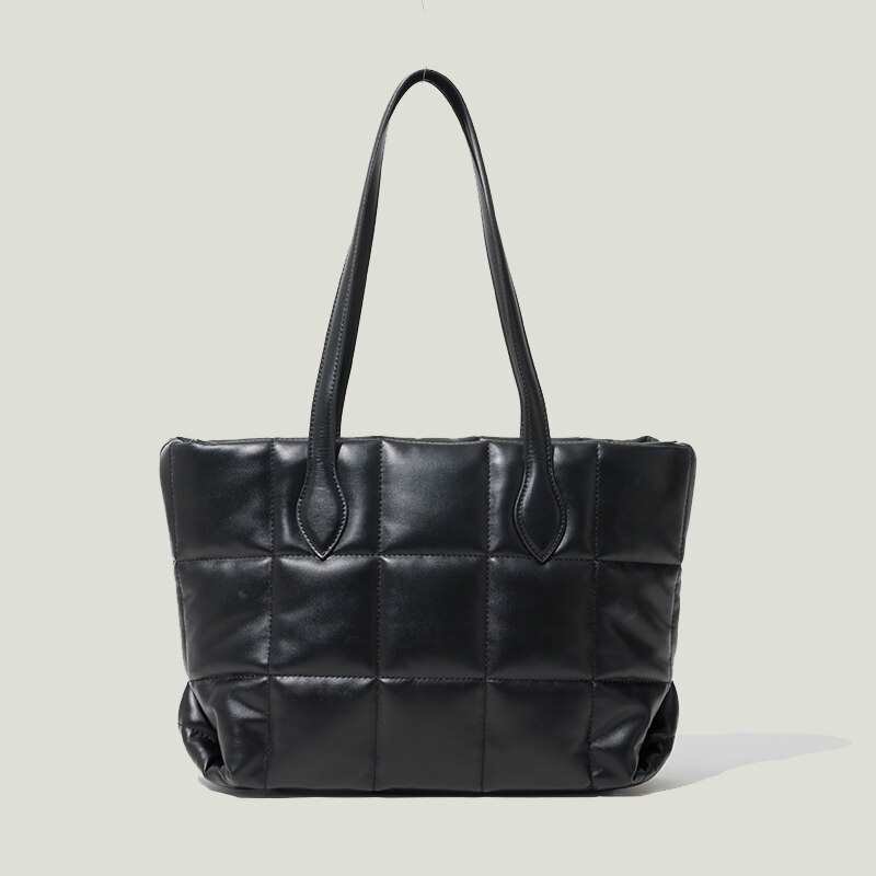 damski zimowy wodoodporny pikowany w dol torby na ramie kobiece puchowa watowana o duzej pojemnosci